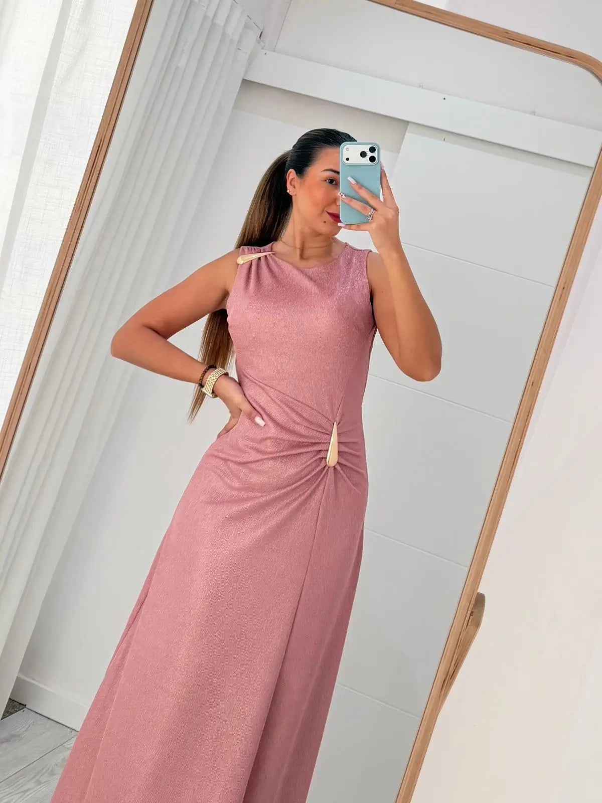 Vestido Cerimónia - Gota - Rosa