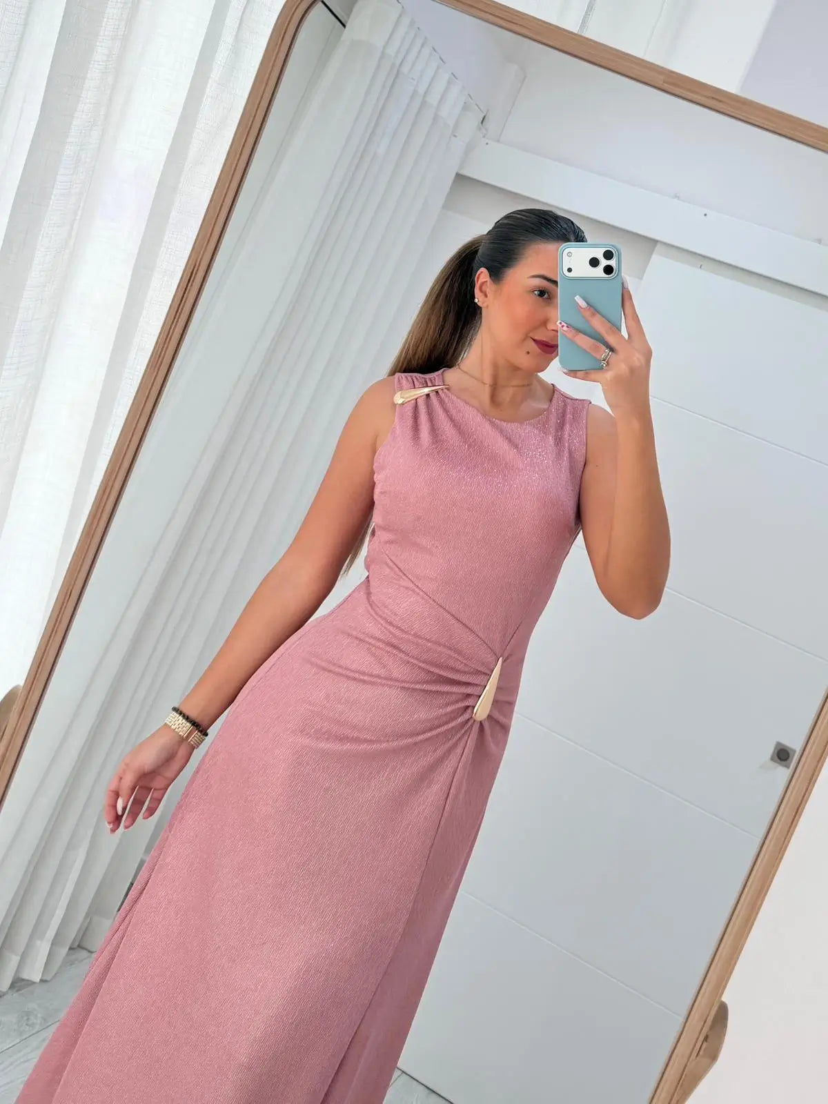Vestido Cerimónia - Gota - Rosa