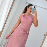 Vestido Cerimónia - Gota - Rosa