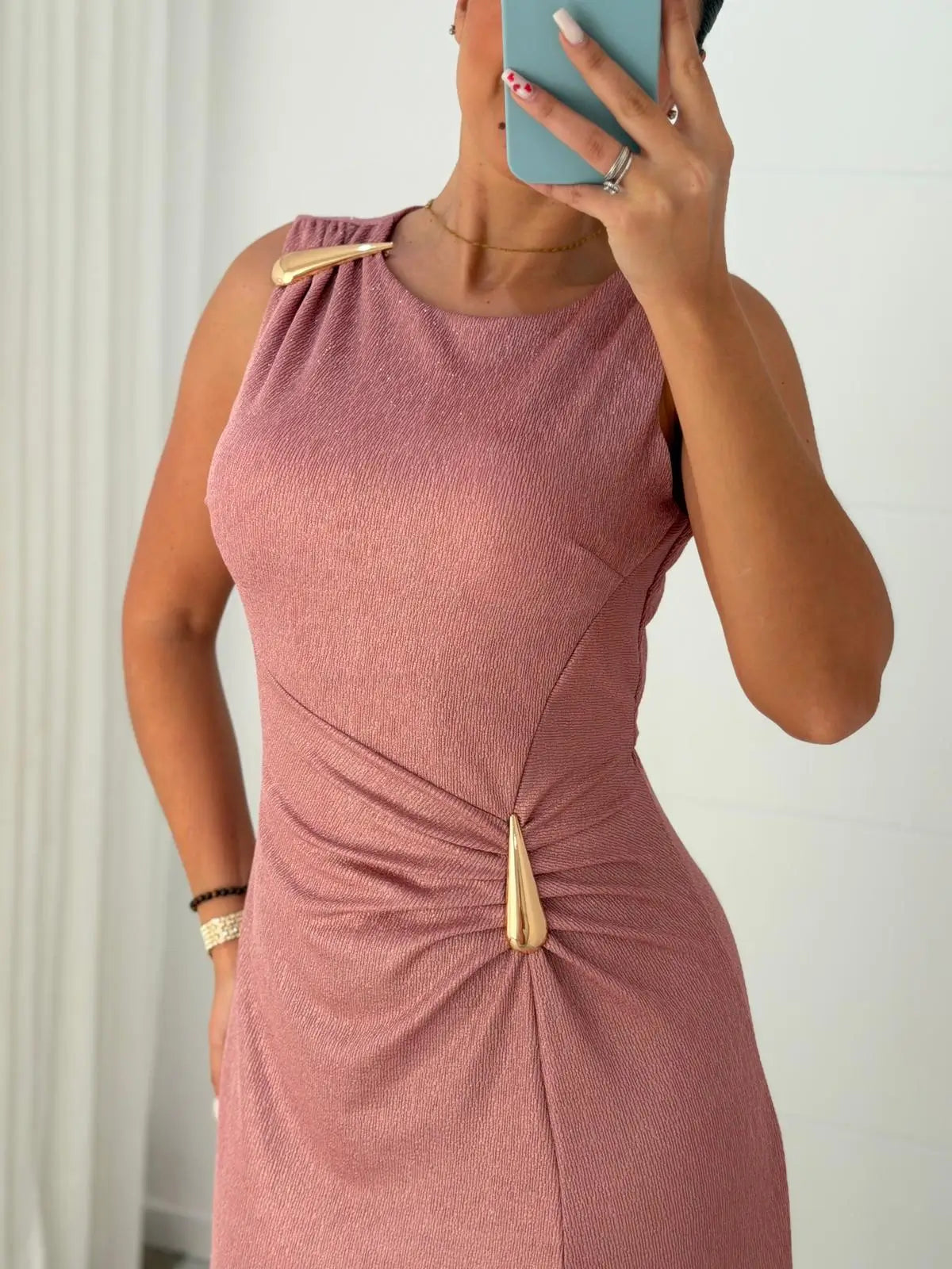 Vestido Cerimónia - Gota - Rosa