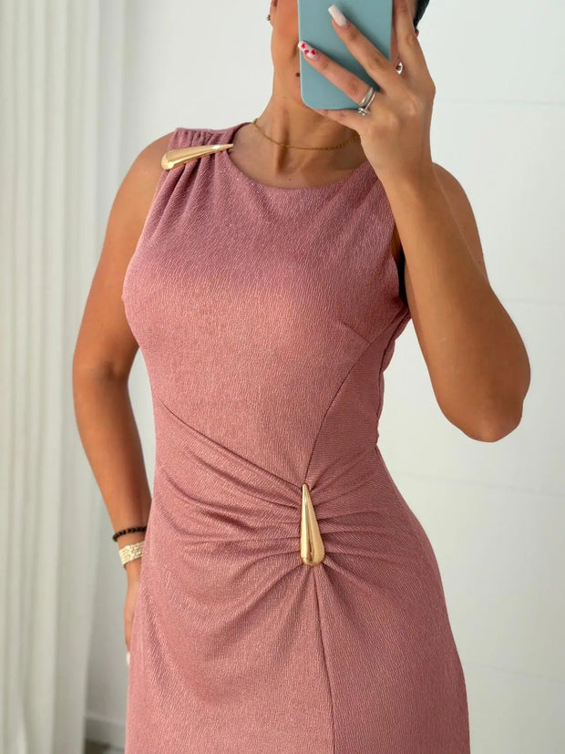 Vestido Cerimónia Rosa Velho