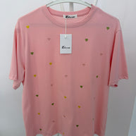 Tshirt Coração Rosa