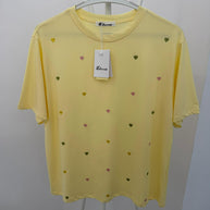 Tshirt Coração Amarela
