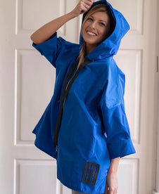 Parka Curta Hope Com Bolsos Azulão