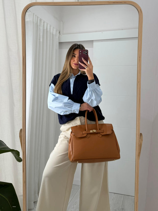 Malote 100% Pele Camel