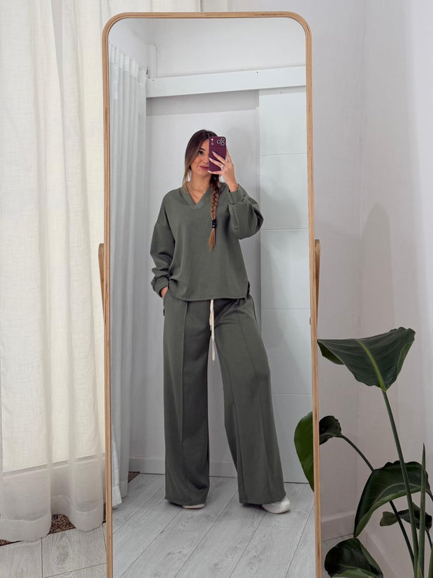 Conjunto Fato de Treino Verde Kaki